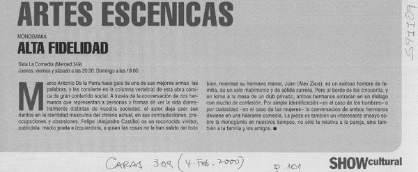 Alta fidelidad  [artículo]