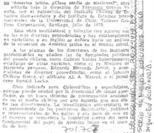 América Latina ¿clase media de Naciones?