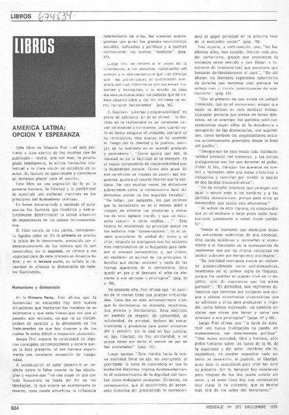 América Latina, opción y esperanza