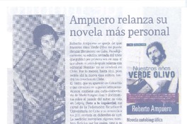 Ampuero relanza su novela más personal
