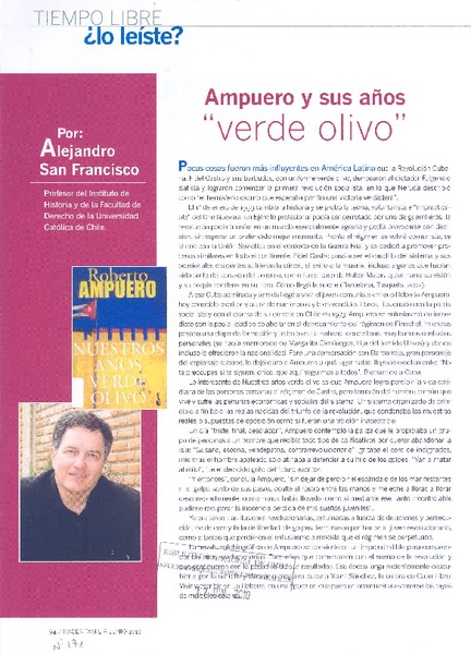 Ampuero y sus años "verde olivo"