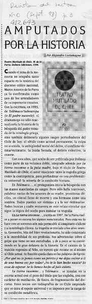 Amputados por la historia  [artículo] Alejandra Costamagna