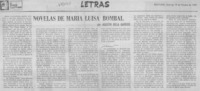 Novelas de María Luisa Bombal