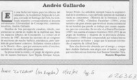 Andrés Gallardo  [artículo] Ramón Riquelme