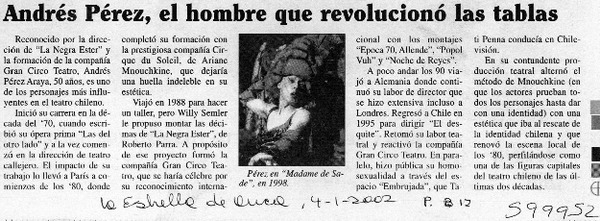 Andrés Pérez, el hombre que revolucionó las tablas  [artículo]