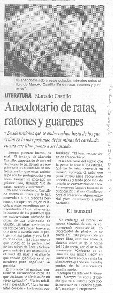 Anecdotario de ratas, ratones y guarenes