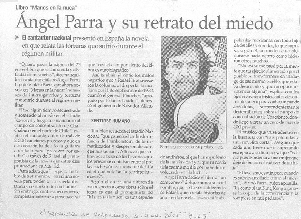 Angel Parra y su retrato del miedo.