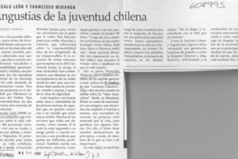 Angustias de la juventud chilena  [artículo] Rodrigo Cánovas