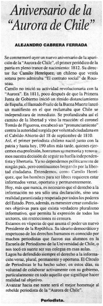 Aniversario de la Aurora de Chile