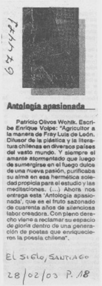 Antología apasionada.