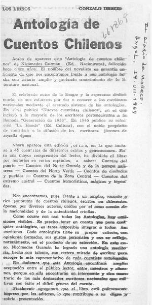 Antología de cuentos chilenos