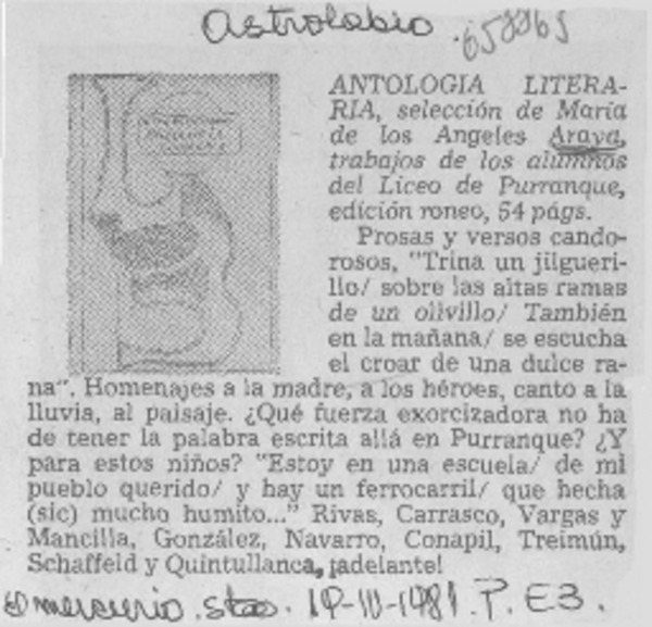 Antología literaria.