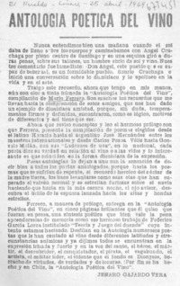 Antología poética del vino