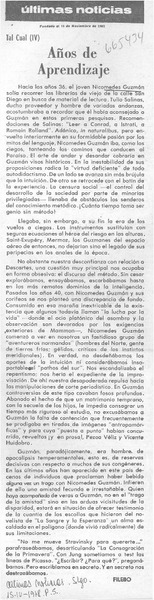 Años de aprendizaje