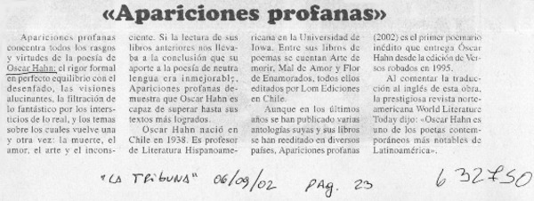 Apariciones profanas