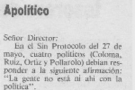Apolítico