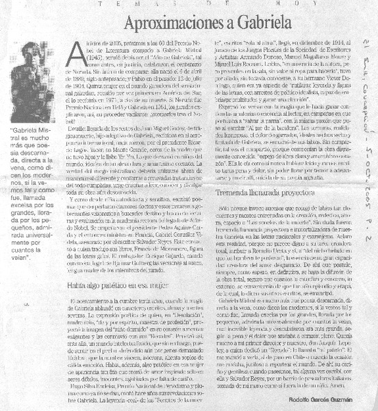 Aproximacones a Gabriela.