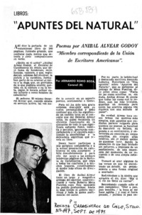 Apuntes del natural  [artículo] Armando Romo Boza.