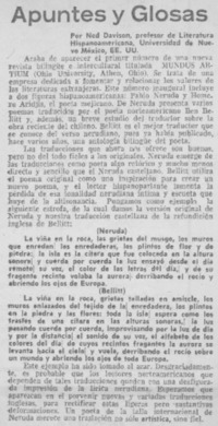Apuntes y glosas.