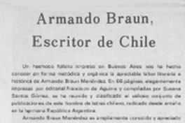 Armando Braun, escritor de Chile