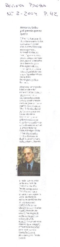 Armando Uribe y el premio que no quería