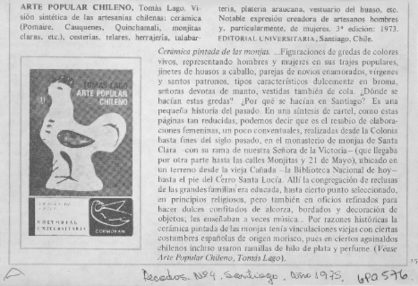 Arte popular chileno.