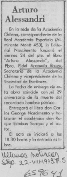 Arturo Alessandri.