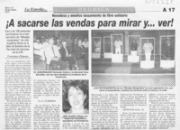 ¡A sacarse las vendas para mirar y, ver!  [artículo] Francisco Olivares