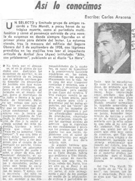 Así lo conocimos