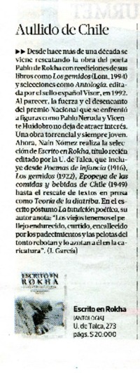 Aullido de Chile  [artículo]