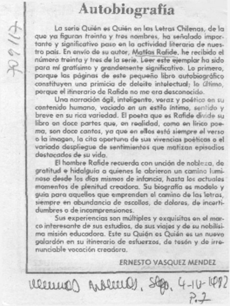 Autobiografía