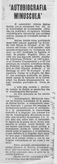 Autobiografía minúscula.
