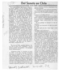 Del soneto en Chile  [artículo] Andrés Sabella.