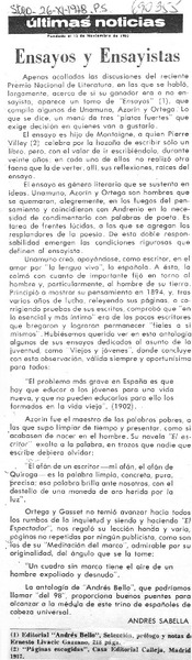 Ensayos y ensayistas