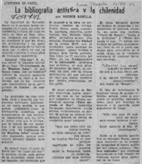 La bibiografía antártica y la chilenidad