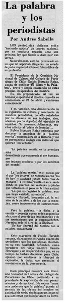 La palabra y los periodistas