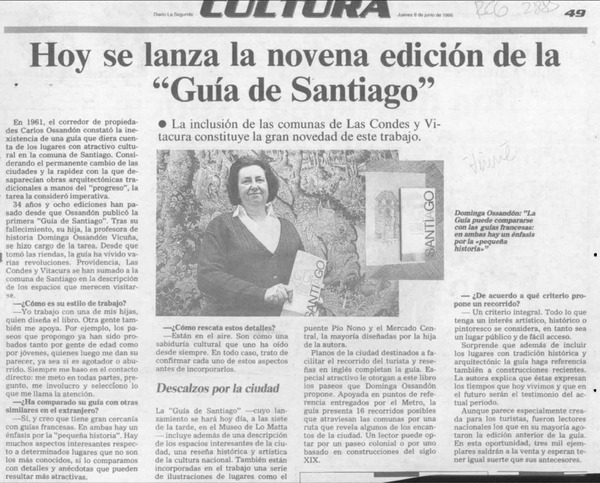 Hoy se lanza la novena edición de la "Gu'ia de Santiago"  [artículo].