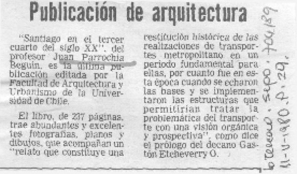 Publicación de arquitectura.
