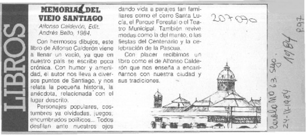 "Memorial del viejo Santiago"  [artículo].