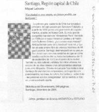 Santiago, Región capital de Chile