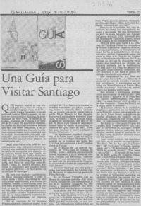 Una Guía para visitar Santiago