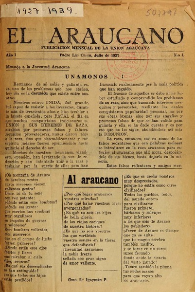 El Araucano (Padre Las Casas, Chile : 1937)