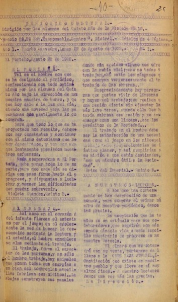 El porteño (Puerto Saavedra, Chile : 1932)