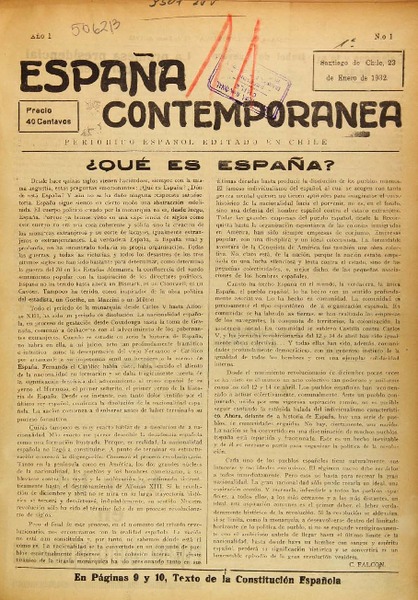 España contemporánea.