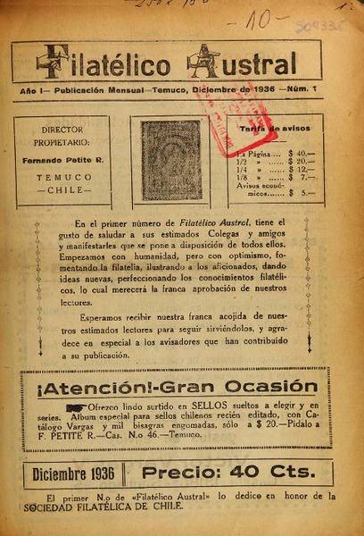 Filatélico austral.