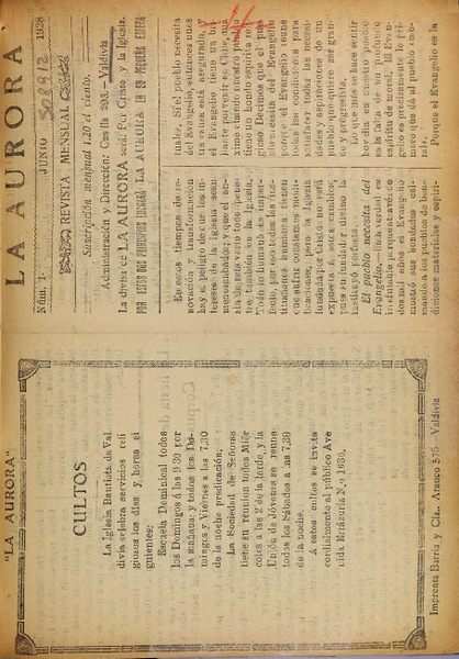 La Aurora (Valdivia, Chile : 1928)