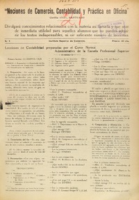 Nociones de Comercio, Contabilidad y Práctica en Oficina.
