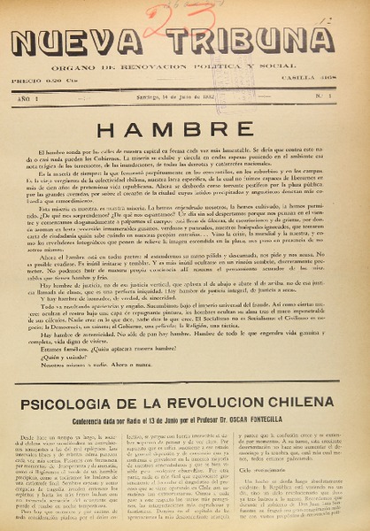 Nueva tribuna (Santiago, Chile : 1932)