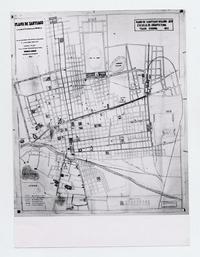 Plano de Santiago, con los proyectos de canalización del Río, Camino de Cintura, Ferrocarriles, etc.