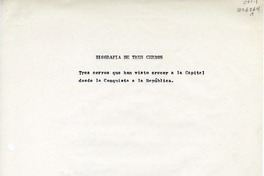 Biografía de tres cerros  [manuscrito] Oreste Plath.